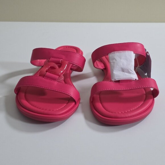 Aerosoles Geraldine Sandals Women US 10M Hot Pink Faux Leather Boho Beach Resort - Picture 6 of 16